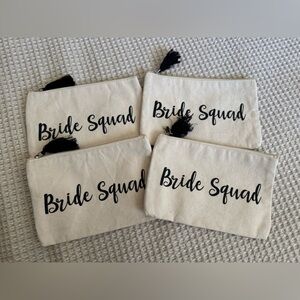 SET OF 4 CANVAS BRIDE SQUAD BAGS